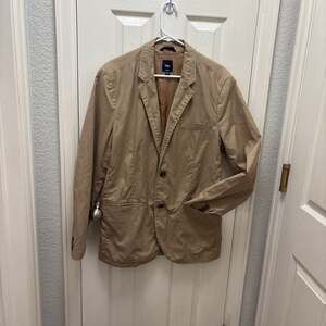 Gap Men's Khaki Cotton Casual Blazer - Tailored‎ Fit